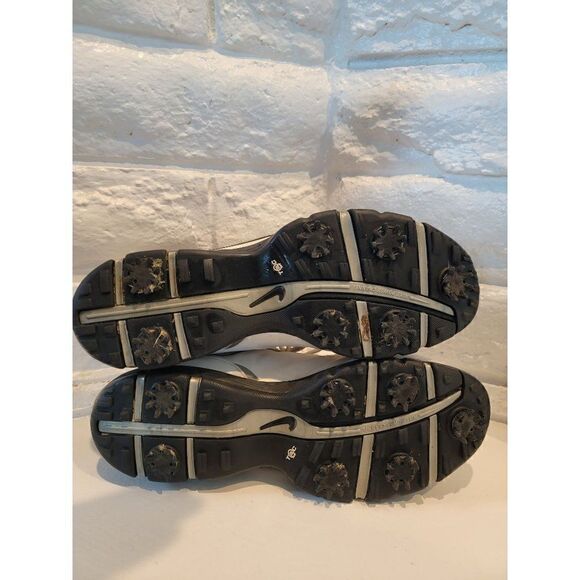 Nike Shoes Mens 11.5 W Senior 12 Golf Shoes 424901-101 Black White Leather - Picture 7 of 8